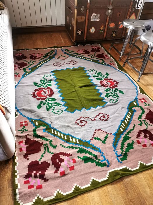 Wełniany Dywan kilim rzemiosło ludowe