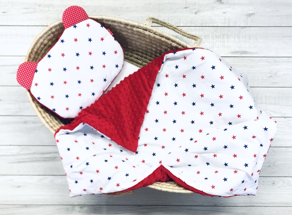 WYPRZEDAŻ Komplet minky do gondoli 80x60 kołderka