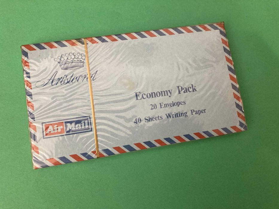 Pack de Envelopes e Folhas Correio Aéreo Papelaria Fernandes Anos 80