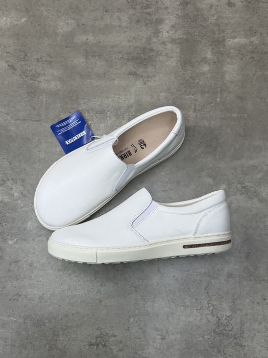 Birkenstock Oswego Leather White оригінал шкіряні кеди