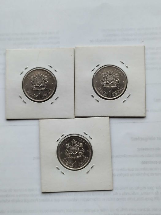 Três Moedas Marrocos Prata 600 Mohammede V