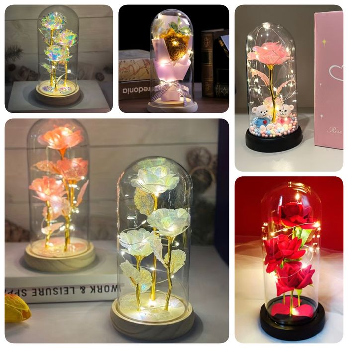 Троянда в колбі, роза в колбе, подарунок на 8 березня, тюльпан лед