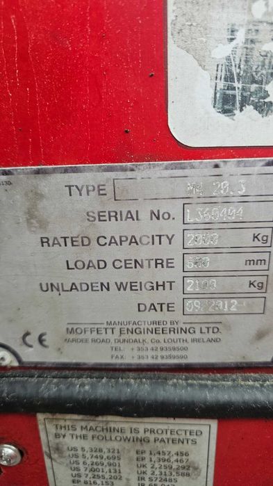 Podwieszany wózek widłowy Moffett M20.3