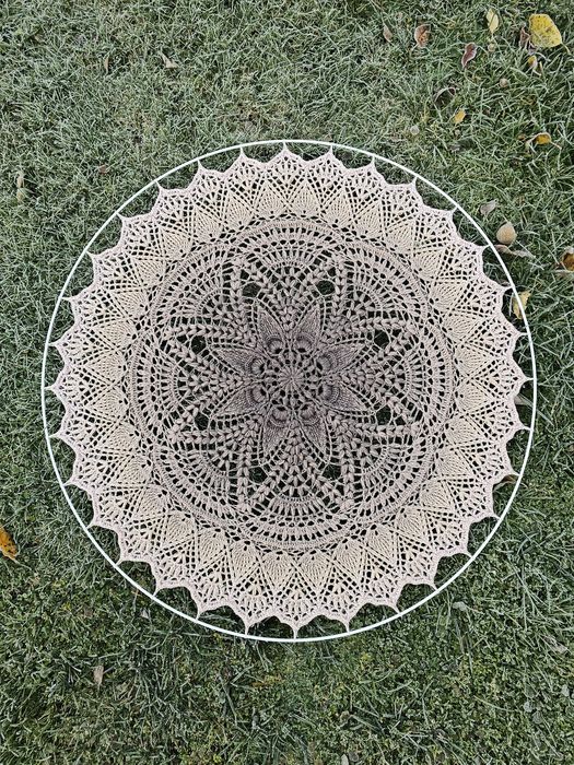 Łapacz Snów,  Mandala, rozeta, dekoracja na ścianę. Na metalowym kole