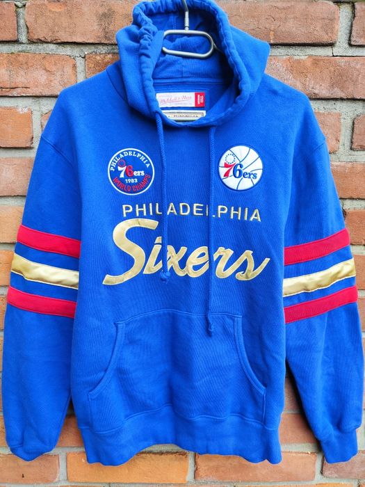 Oryginalna Bluza z Kapturem NBA Philadelphia 76ers 1983 World Champs