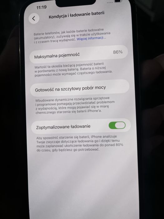 IPHONE 13 PRO MAX - 86% kondycji baterii