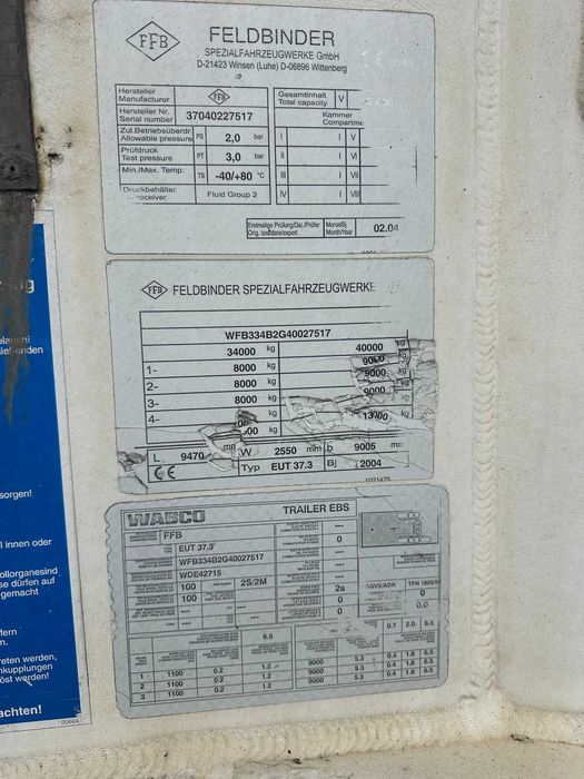 Cementonaczepa Feldbinder 2004rok