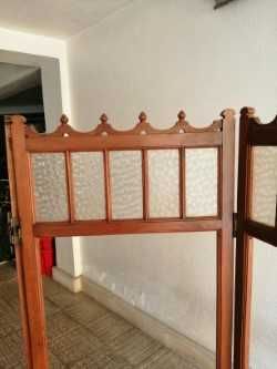 Biombo século XIX em madeira exótica