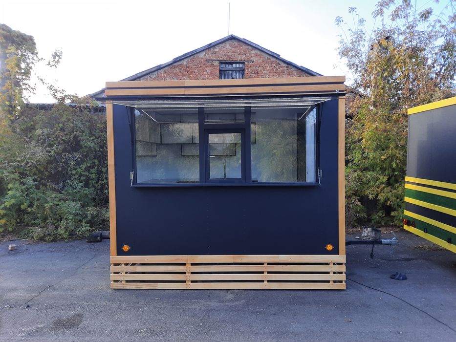 Тоговий кіоск причіп, маф, купава, фасфуд, кавярня з деревяним декором