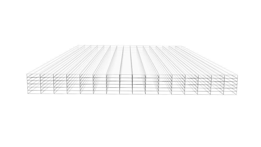 Poliwęglan komorowy 16 mm bezbarwny  2.1×7 m, UV Na wymiar