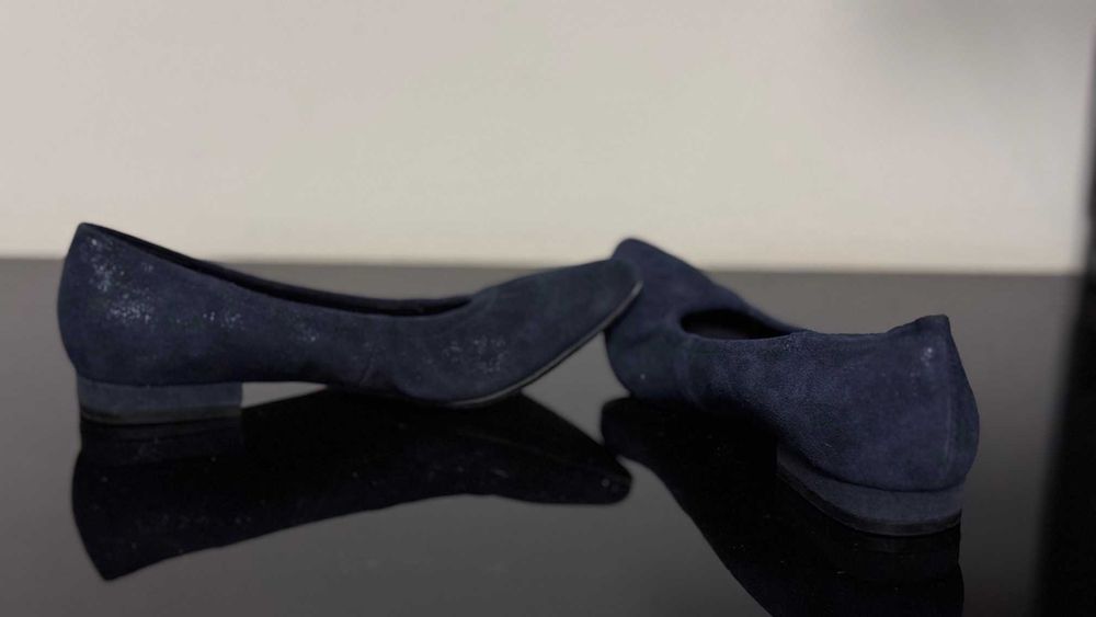 Gerry Weber | granatowe zamszowe baleriny r. 36.5 (wkładka 23 cm)