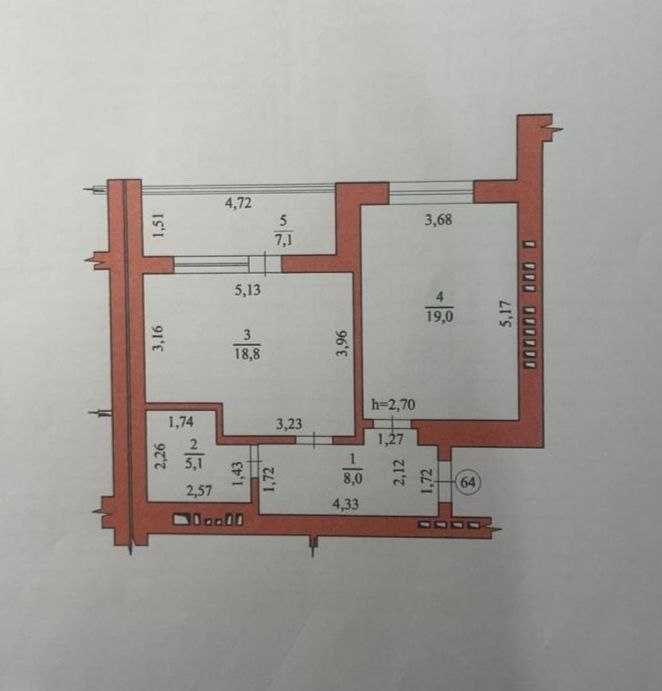 Продається 1-кім. квартира в зданому ЖК  «Комфорт Хаус»