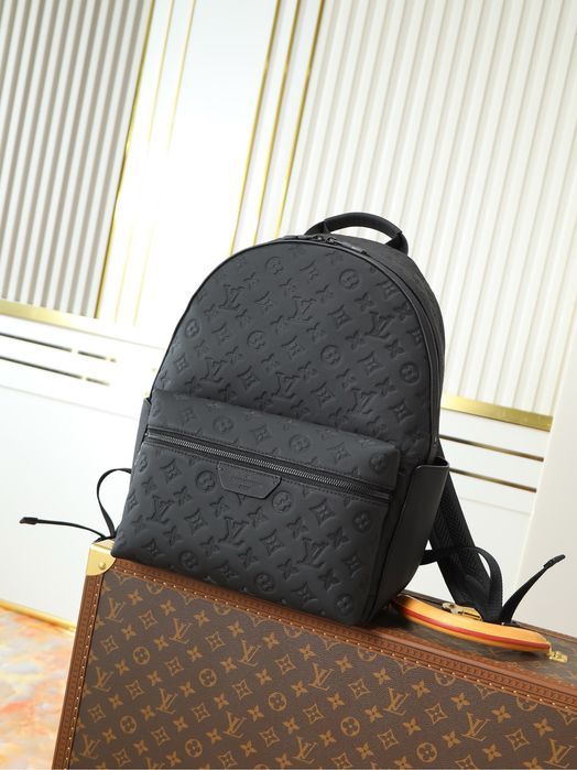 Louis Vuitton Discovery рюкзак мужской черный кожаный портфель ранец