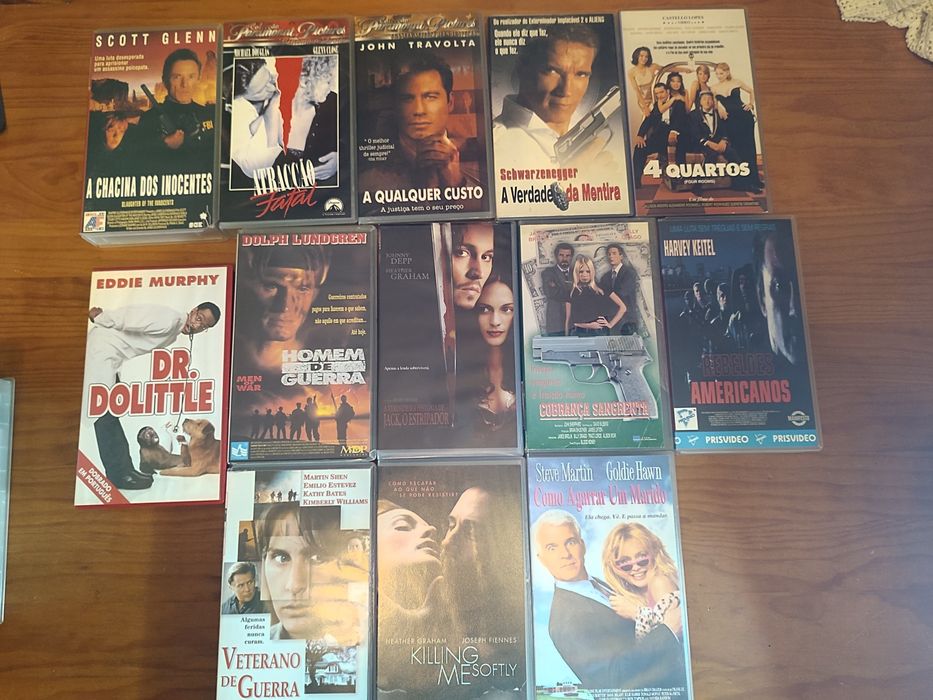 Vários VHS para venda (valor de cada na descrição)