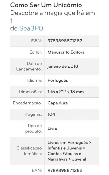 Livro: "Como ser um unicórnio"