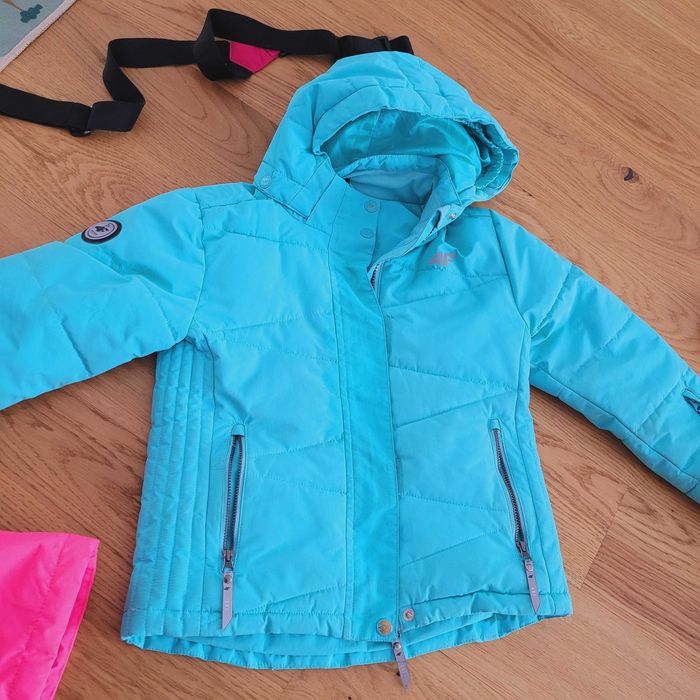 Kurtka 4f narty narciarska 128 turkus