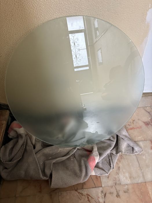 Vidro de mesa redondo