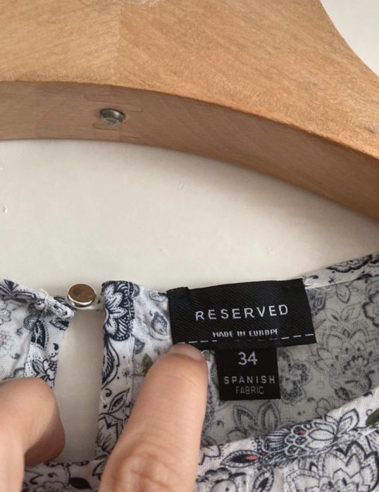 Bluzka wzory indyjskie kwiaty rękawy 3/4 hippie boho