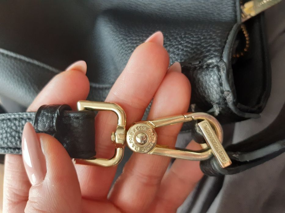 Us polo assn torebka czarna logowana listonoszka