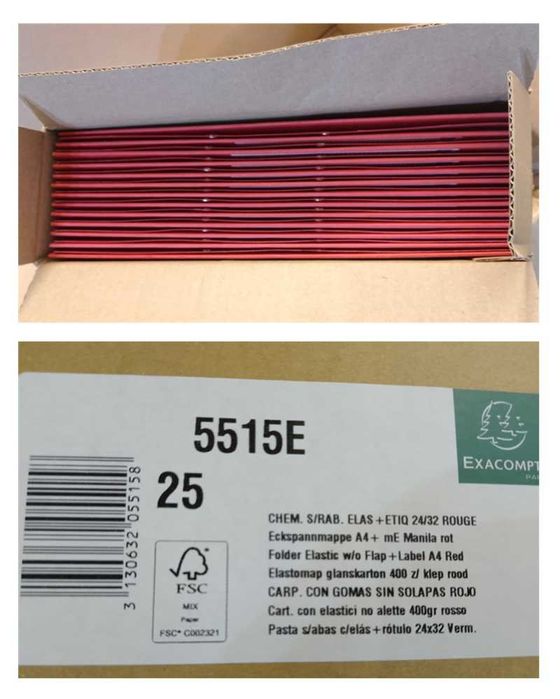 Exacompta Caixa com 25 capas Tam A4