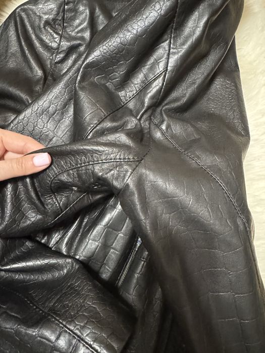 Шкіряна чоловіча куртка натуральна під крокодила. Туреччина