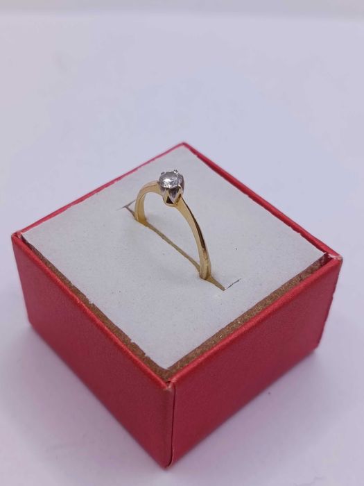 Złoty Pierścionek Z Kamieniem R.10 Złoto PR.585 14k 3365/10/25l