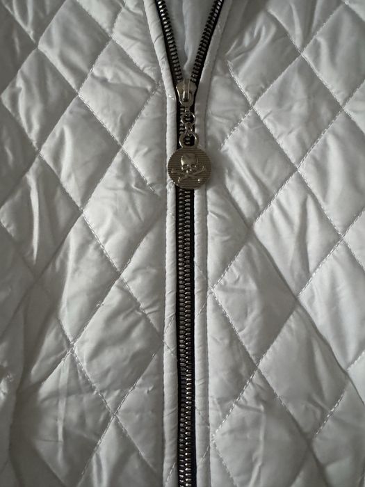 Жіночий зимовий комбінезон в стилі Philipp Plein з натуральним хутром