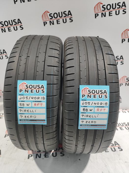 2 pneus semi novos 205-40R18 Pirelli RFT - Oferta dos Portes