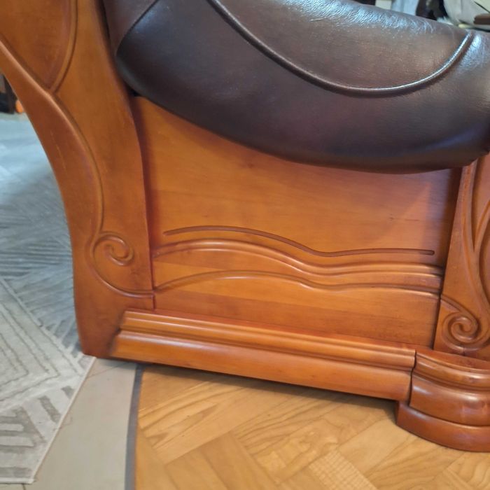 Kanapa, wersalka rozkładana  skóra  naturalna