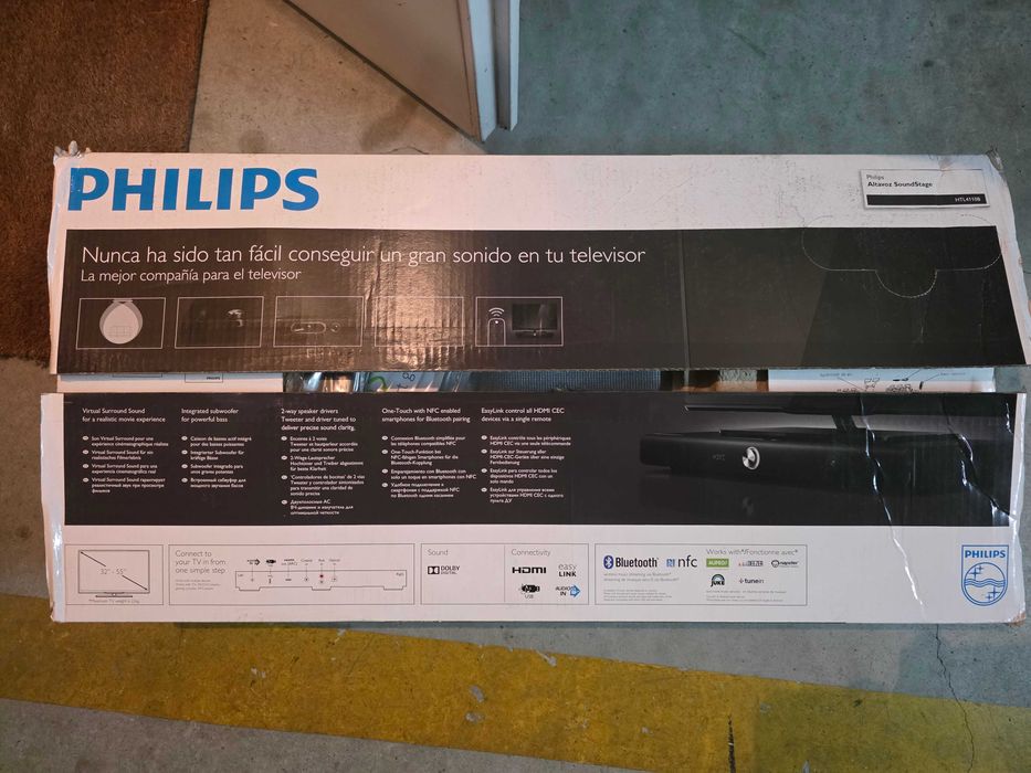 PHILIPS SOUNDBAR 2.1 - Subwoofer, HDMI ARC, Bluetooth® e NFC