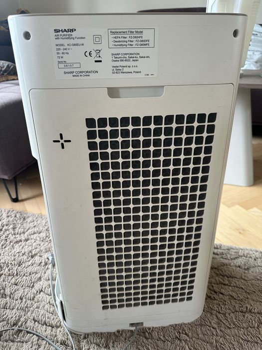 Sharp kc-g60eu-w Oczyszczacz powietrza z nawilzaniem i jonizacja