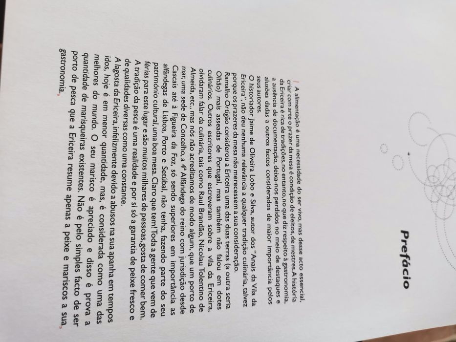 Livro cultura gastronómica Ericeira