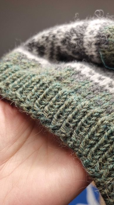 Nowy komin szalik zielony wełniany ciepły handmade wool do 3 lat