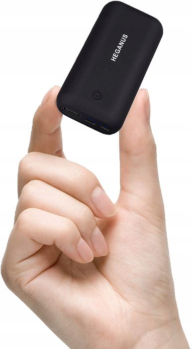 POWERBANK 10000 mAh Power USB Czarny Kabel Przenośny Kieszonkowy Mini