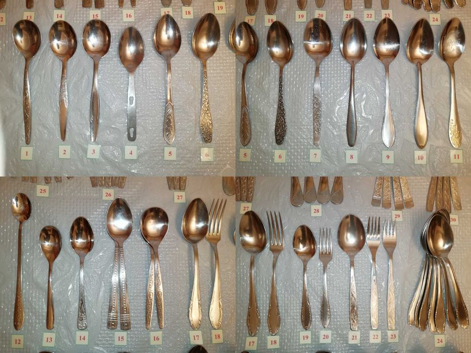 Столові прибори СССР: ложки, виделки (нержавійка, титан)