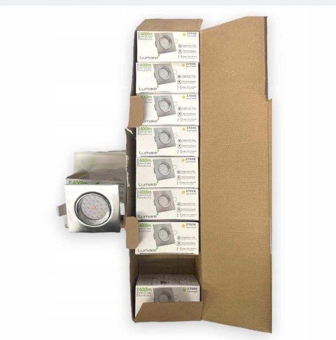 LED wpuszczany Spot 4W 83x83mm IP44 2700K 9 szt.