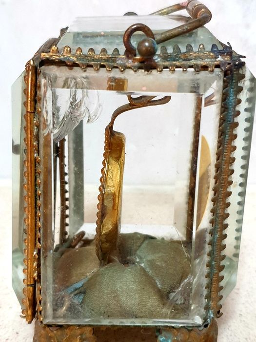 Fantástica antiga vitrine francês para relógio de bolso