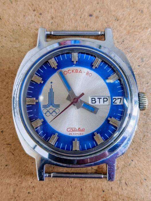 Наручний Годинник. Часы наручные слава олимпийская в хроме,ссср