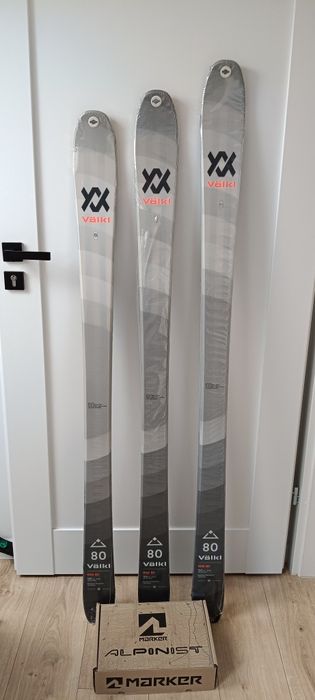 Narty volkl rise flat 80 skiturowe  wiazania marker alpinist nowe Skit