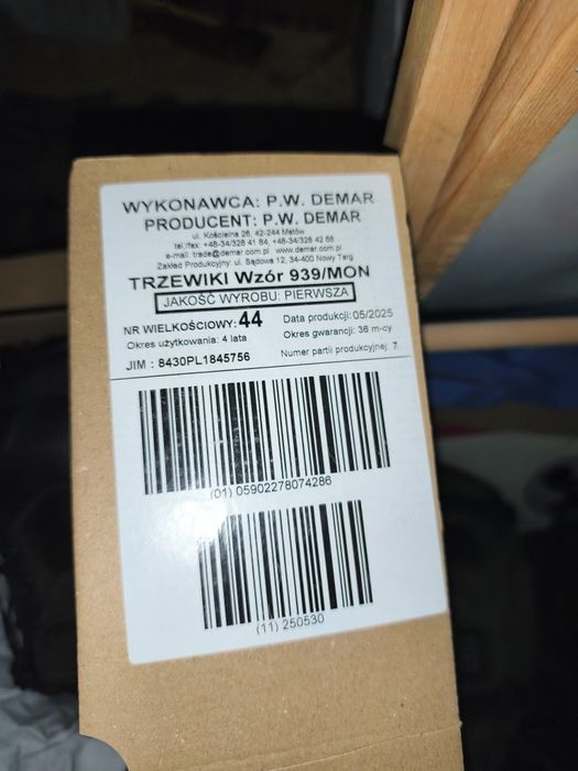 Trzewiki wzór 939/MON rozm. 44