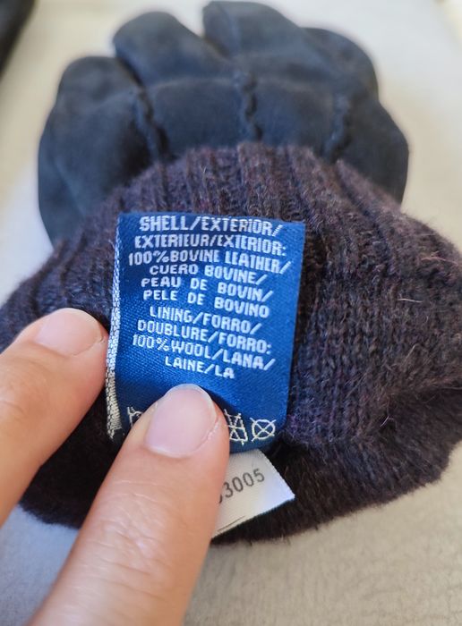 Luvas Gant em pele e lã L [Novo]