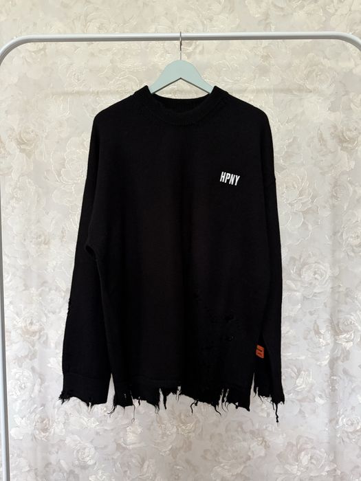 Heron Preston Shredded Knit Sweater (L)