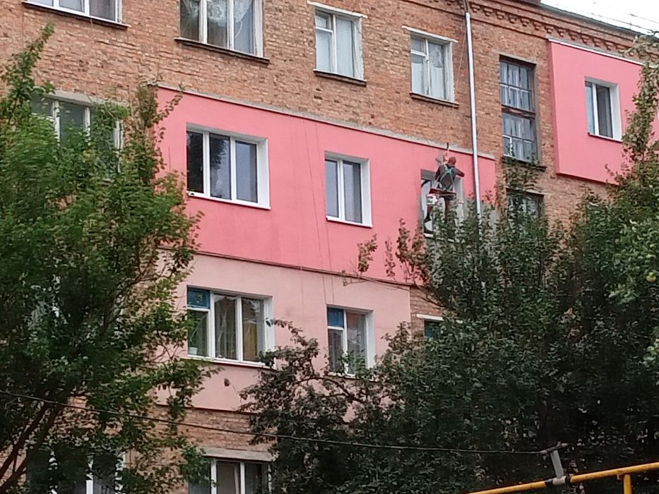 Промисловий альпінізм, утеплення фасадів