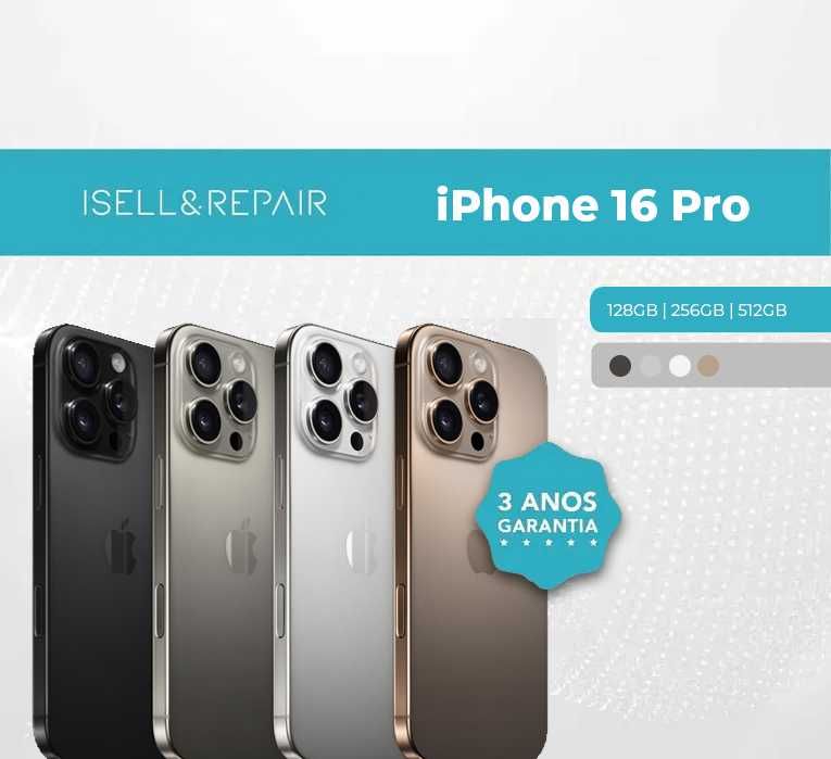 SEMI NOVO - iPhone 16 Pro - 128GB / 256GB / 512GB - 3 ANOS GARANTIA