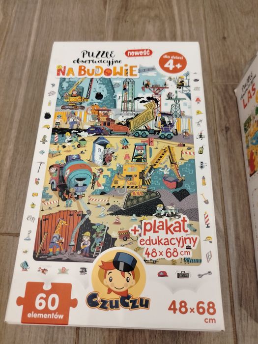 Puzzle obserwacyjne CzuCzu na budowie i las