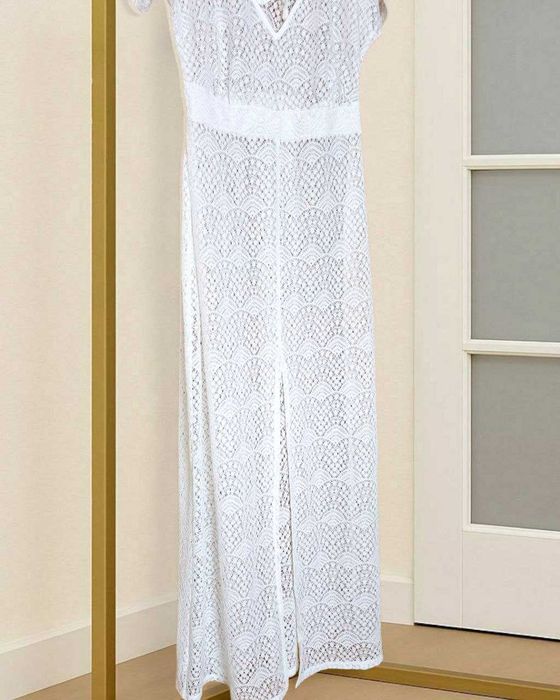 Длинное белое кружевное пляжное платье Bravissimo, р. S/М