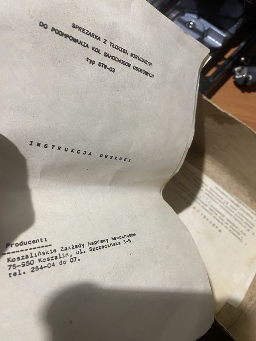 Kompresor samochodowy. PRL.