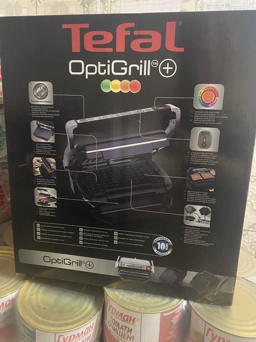електрогриль Tefal OptiGrill+ GC716D12 (упаковка, оригінал)