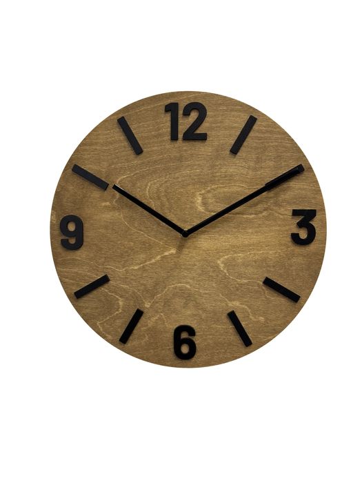 Drewniany zegar ścienny styl loft