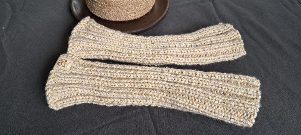 Beżowe mitenki/ rękawiczki Handmade.